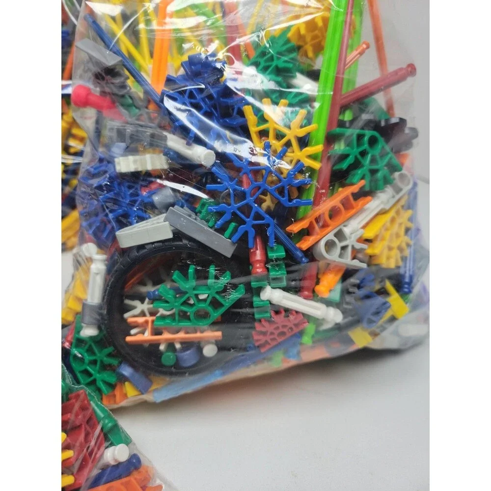 K'nex Building Pieces and Parts Wheels Corners Rods Spokes 8 lb bulk lot BOOKS